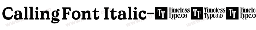 CallingFont Italic字体转换
